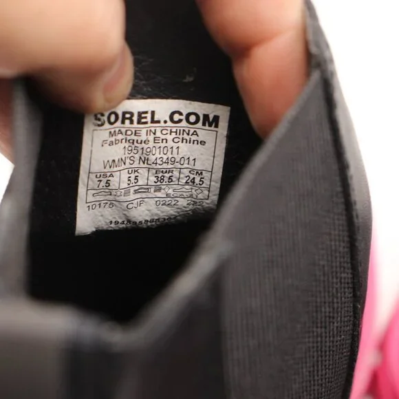 Sorel Brex Waterproof Platform Block Heel Chelsea Boots Women's Size 7.5 Black - Picture 3 of 8